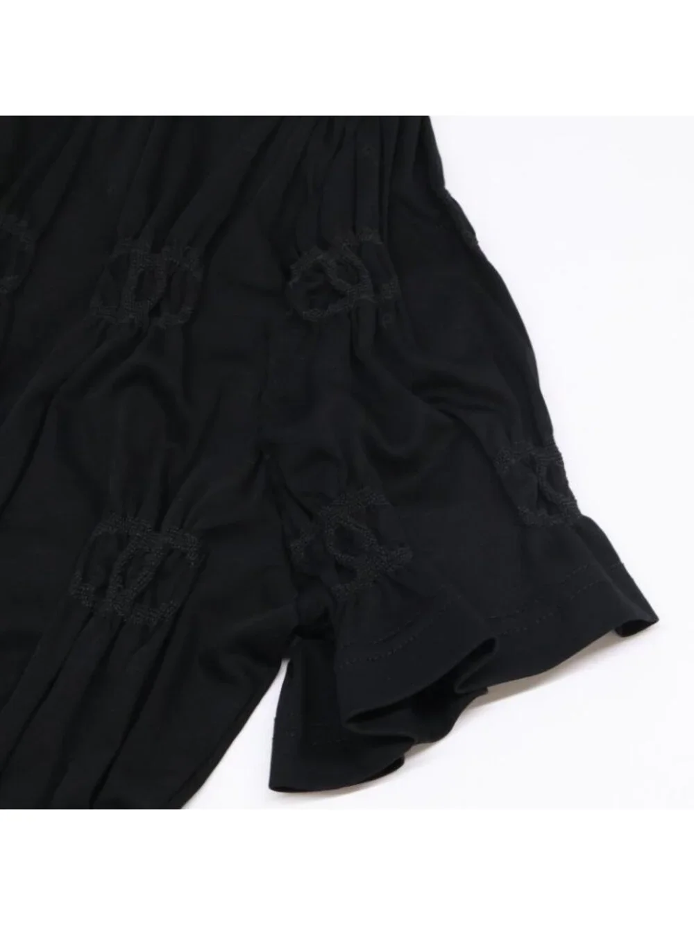 Chanel Cruise CC Logo Shirring Short Sleeve Top XS Ring - Picture 7 of 8